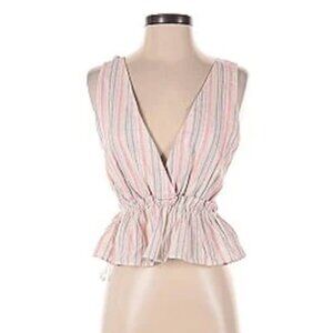 NWT Superdown striped linen blend tank